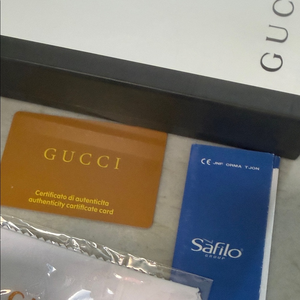 Gucci Women's Square Sunglasses - Dark Burgundy Frame with Gradient Brown Lenses - Picture 7 of 14